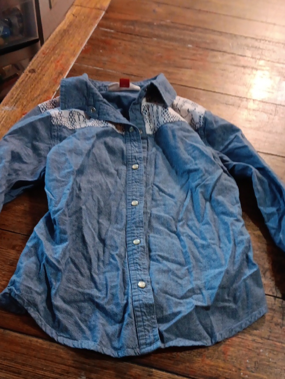 Red Camel Blue Denim Shirt with White Trim